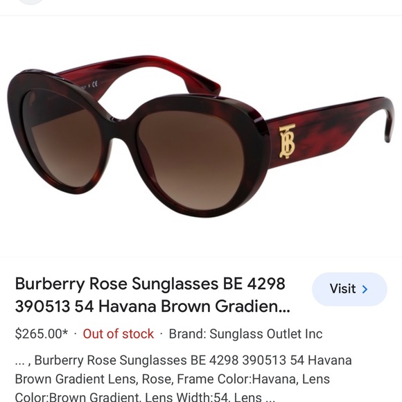 NEW Burberry Cateye gold logo sunglasses - Picture 11 of 11